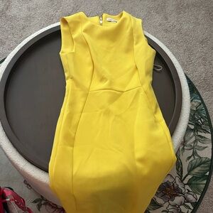 Calvin Klein Vibrant Yellow Midi Dress